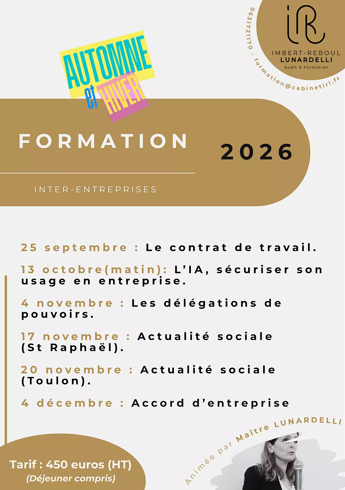 Formation automnale en droit social
