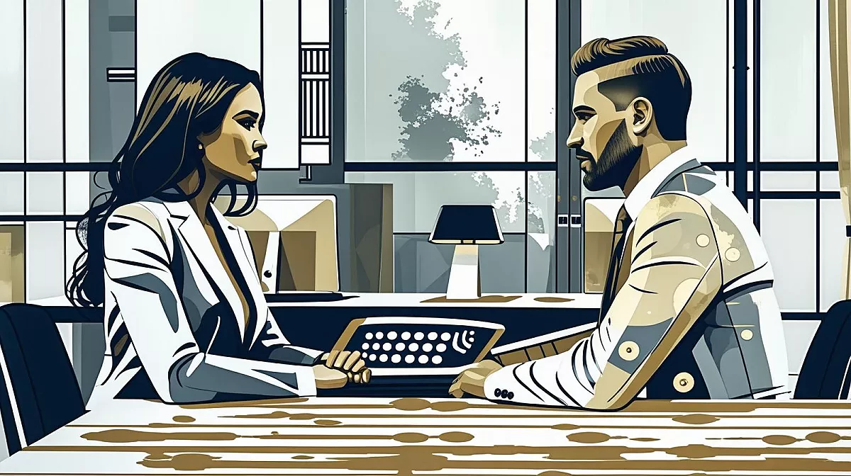 Entretien entre une femme et un homme